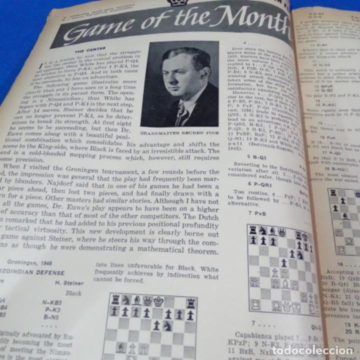 Coleccionismo deportivo: Revista de ajedrez chess revien.1947 junio. - Foto 4