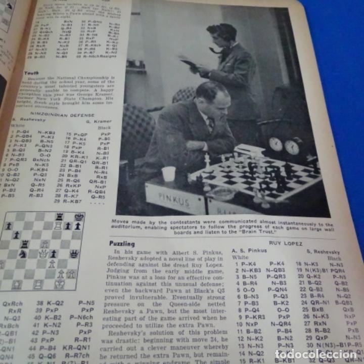 Coleccionismo deportivo: Revista de ajedrez chess revien.1947 junio. - Foto 5