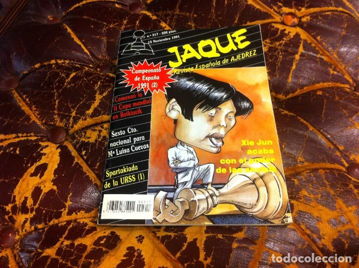 Coleccionismo deportivo: REVISTA DE AJEDREZ. JAQUE. N&ordm; 317. A&Ntilde;O 1991. XIE JUN ACABA CON EL PODER DE LAS SOVIETS - Foto 1