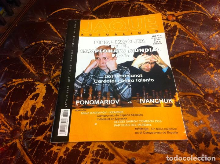 Coleccionismo deportivo: REVISTA DE AJEDREZ. JAQUE. N&ordm; 550. A&Ntilde;O 2002. - Foto 1