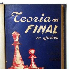 Coleccionismo deportivo: GANZO, JULIO - TEORIA DEL FINAL DE PARTIDAS EN AJEDREZ - MADRID 1949. Lote 272937663