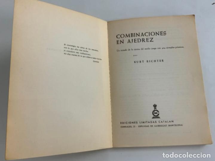 Coleccionismo deportivo: COMBINACIONES EN AJEDREZ - KURT RICHTER - Foto 3