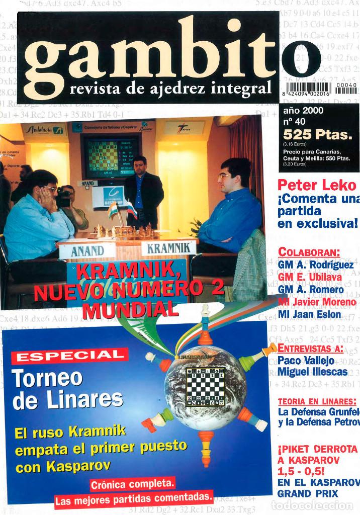 Coleccionismo deportivo: Ajedrez. Revista Gambito 40 2000 - Foto 1