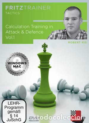 Coleccionismo deportivo: Chess. Ajedrez. Calculation Training in Attack & Defence Vol.1 - Robert Ris DVD o Download - Foto 1