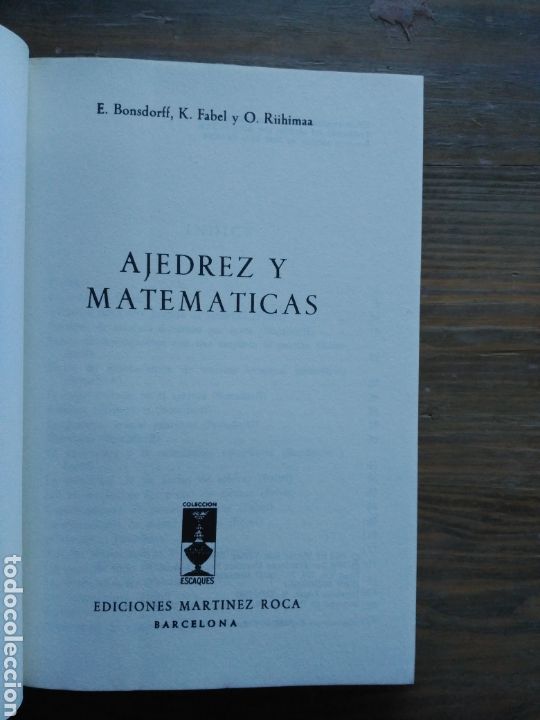 Coleccionismo deportivo: AJEDREZ Y MATEM&Aacute;TICAS. VV.AA. - Foto 2