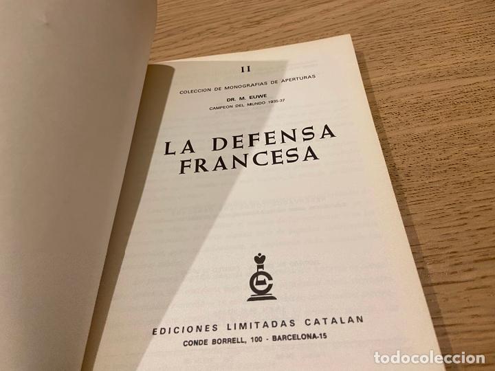 Coleccionismo deportivo: La defensa francesa - M. Euwe / 1978 - Foto 3