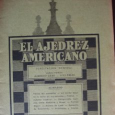 Coleccionismo deportivo: REVISTA EL AJEDREZ AMERICANO ROBERTO GRAU ,BUENOS AIRES.Nº 8 .ENERO 1936