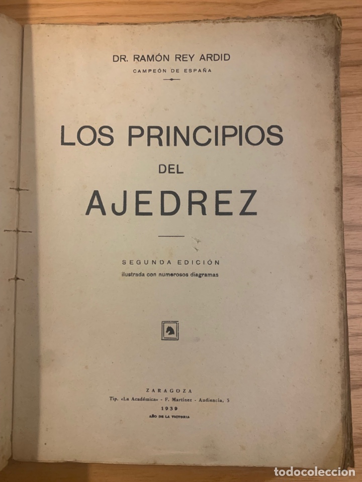 Coleccionismo deportivo: Los Principios del Ajedrez. 1939 - Foto 2
