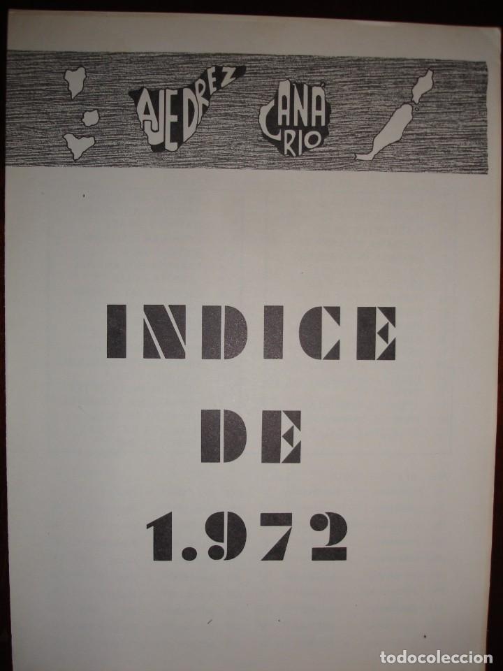 Coleccionismo deportivo: AJEDREZ CANARIO INDICE 1972 - Foto 1