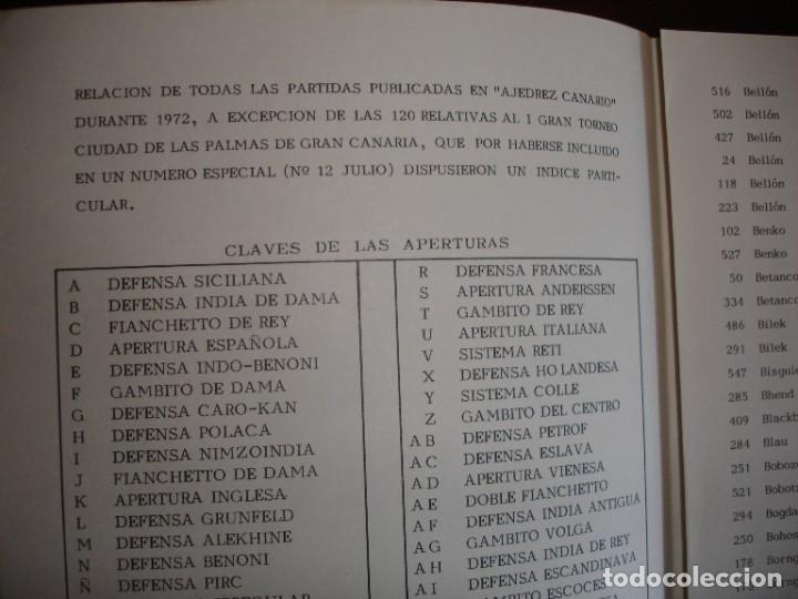 Coleccionismo deportivo: AJEDREZ CANARIO INDICE 1972 - Foto 2