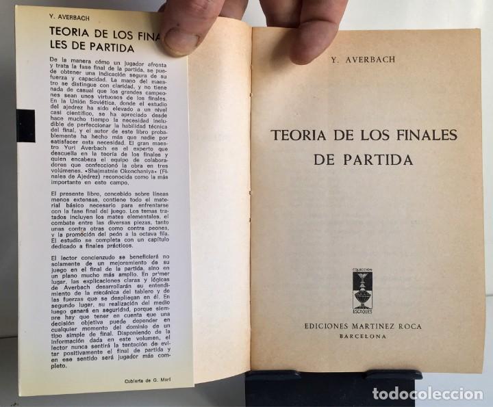 Coleccionismo deportivo: TEOR&Iacute;A DE LOS FINALES DE PARTIDA. Y. Averbach - Foto 4