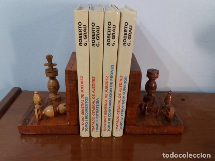 Coleccionismo deportivo: SUJETALIBROS AJEDREZ. &Uacute;NICO. ARTESANAL. - Foto 4