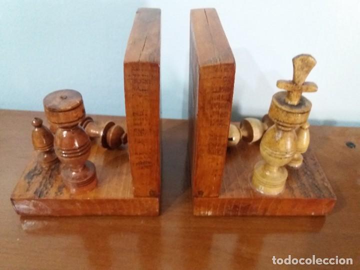 Coleccionismo deportivo: SUJETALIBROS AJEDREZ. &Uacute;NICO. ARTESANAL. - Foto 8
