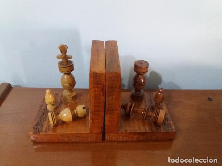 Coleccionismo deportivo: SUJETALIBROS AJEDREZ. &Uacute;NICO. ARTESANAL. - Foto 9