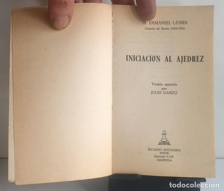 Coleccionismo deportivo: INICIACI&Oacute;N AL AJEDREZ. Lasker - Foto 4
