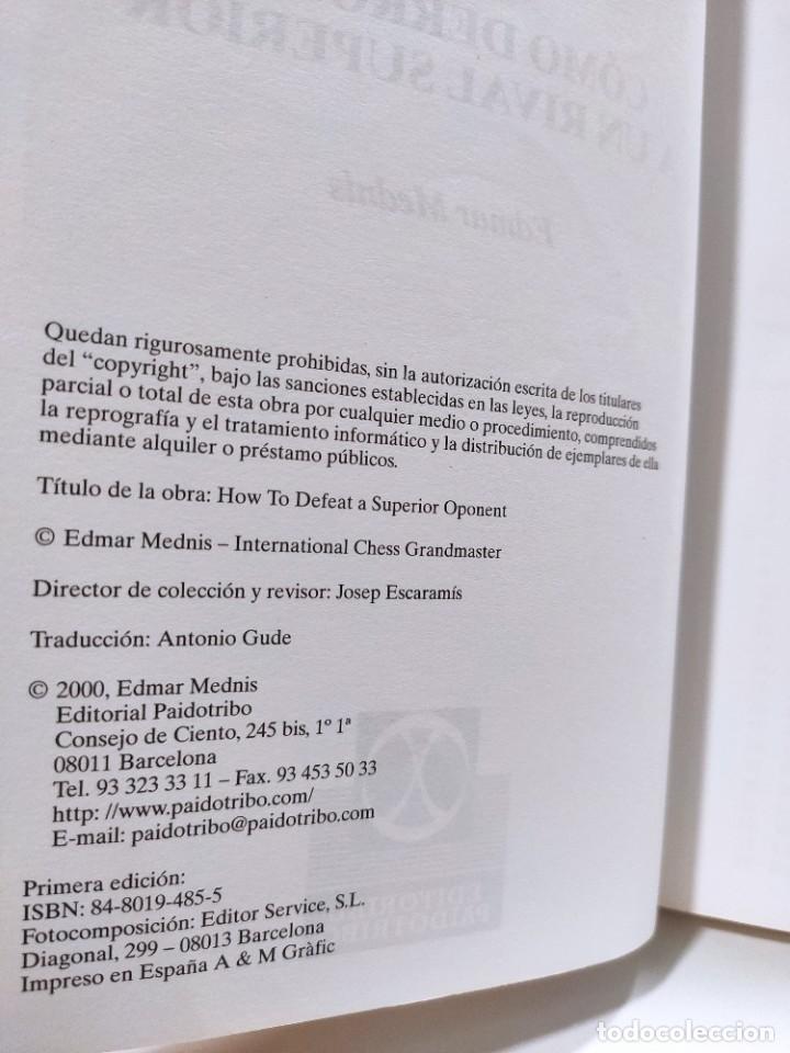 Coleccionismo deportivo: C&Oacute;MO DERROTAR A UN RIVAL SUPERIOR - Edmar Mednis * - Foto 6