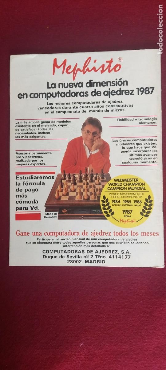 Coleccionismo deportivo: Revista Internacional de Ajedrez N&ordm; 6 - Foto 2
