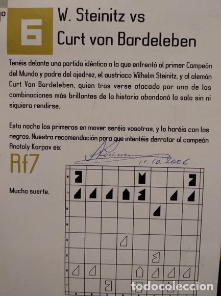 Coleccionismo deportivo: Ajedrez + firma karpov - Foto 4