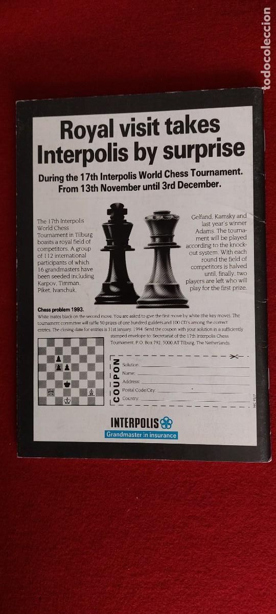 Coleccionismo deportivo: Revista ajedrez New in Chess N&ordm; 7 1993 - Foto 2