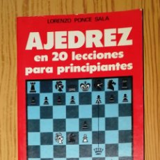 Coleccionismo deportivo: PONCE SALA, LORENZO. AJEDREZ EN 20 LECCIONES PARA PRINCIPIANTES. - DE VECCHI, 1997