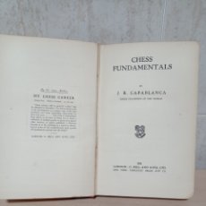 Coleccionismo deportivo: LIBRO AJEDREZ CHESS FUNDAMENTALS-J.R.CAPABLANCA AÑO 1921