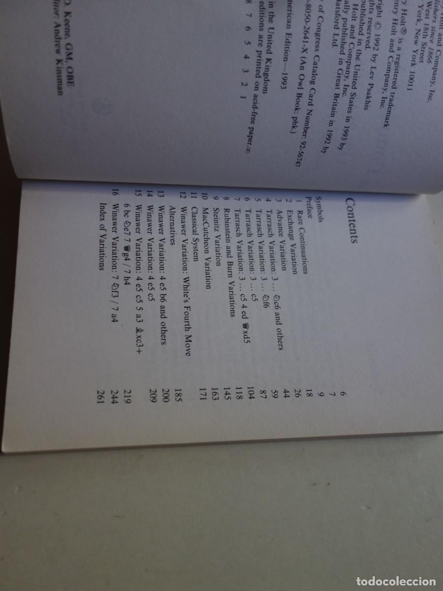 Coleccionismo deportivo: AJEDREZ. CHESS. THE COMPLETE FRENCH . LEV PSAKHIS - Foto 2