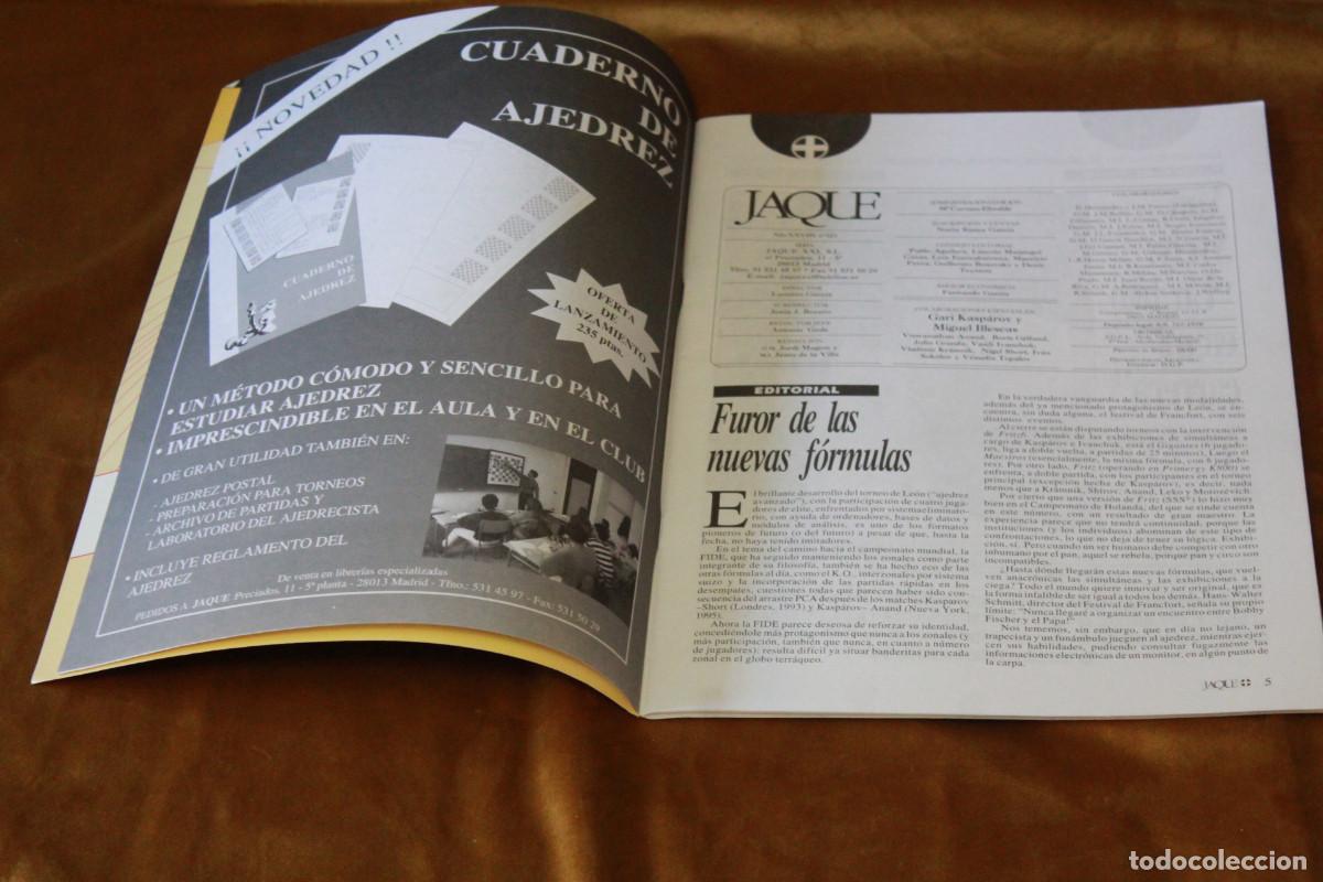 Coleccionismo deportivo: Revista de ajedrez Jaque. N&ordm; 521. - Foto 2