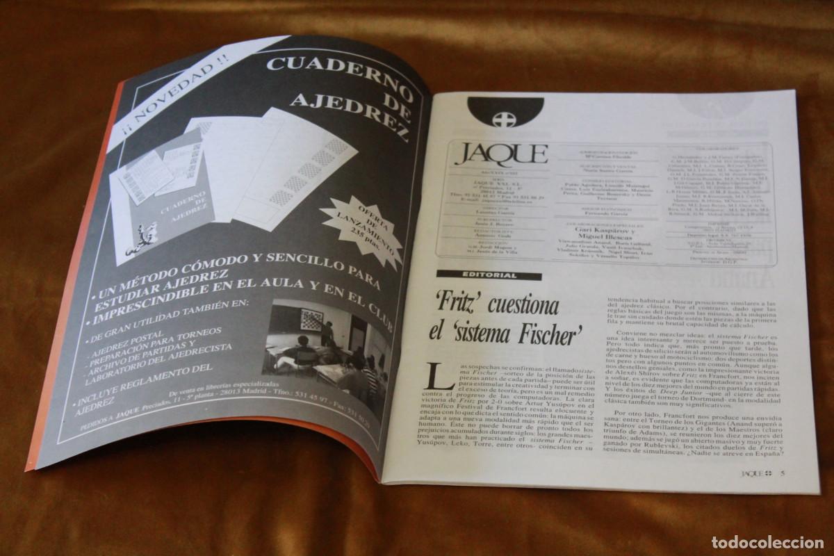 Coleccionismo deportivo: Revista de ajedrez Jaque. N&ordm; 522. - Foto 2