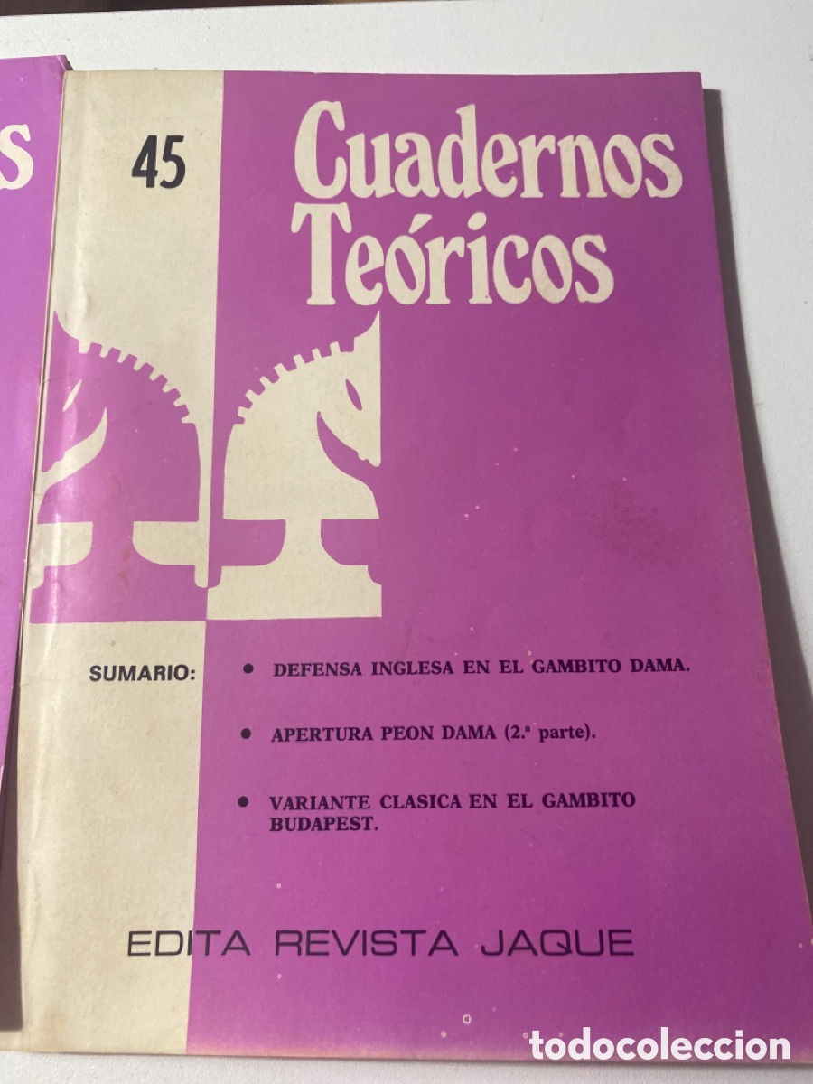 Coleccionismo deportivo: Dos Cuadernos Te&oacute;ricos Ajedrez - Foto 2