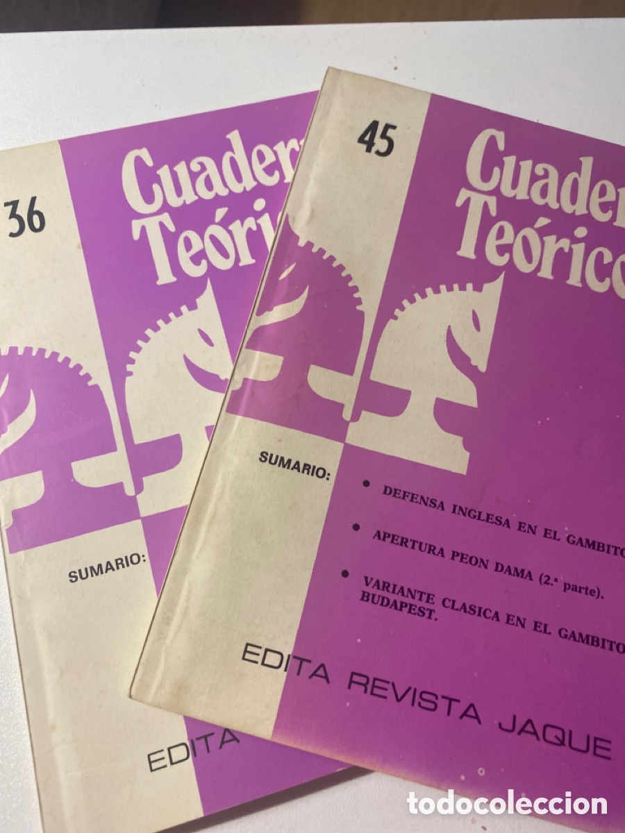 Coleccionismo deportivo: Dos Cuadernos Te&oacute;ricos Ajedrez - Foto 3