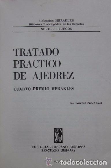 Coleccionismo deportivo: TRATADO PRACTICO DE AJEDREZ - Foto 2