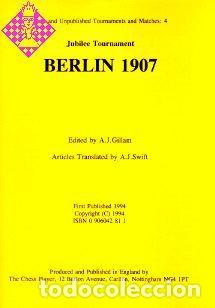 Coleccionismo deportivo: Ajedrez. Chess. Berlin 1907 - Anthony J. Gillam - Foto 1