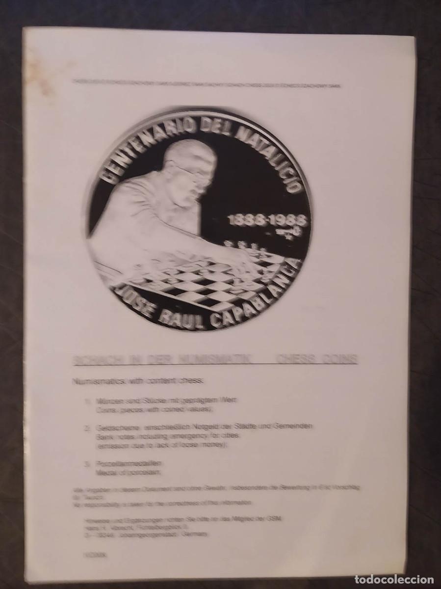 Coleccionismo deportivo: Ajedrez: Catalogo de Monedas y Billetes tema ajedrez - Foto 1