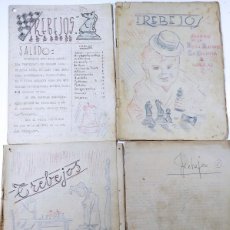 Coleccionismo deportivo: TREBEJOS Nº 1-3-4-5 PUBLICACIÓN CASERA AÑOS 1946-1947 PEÑA AJEDREZ PEÑA COLMENA VALENCIA