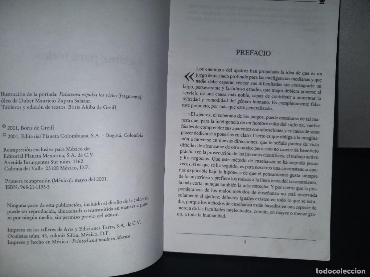 Coleccionismo deportivo: 95- AJEDREZ PARA TODOS - BORIS DE GREIFF - Foto 6