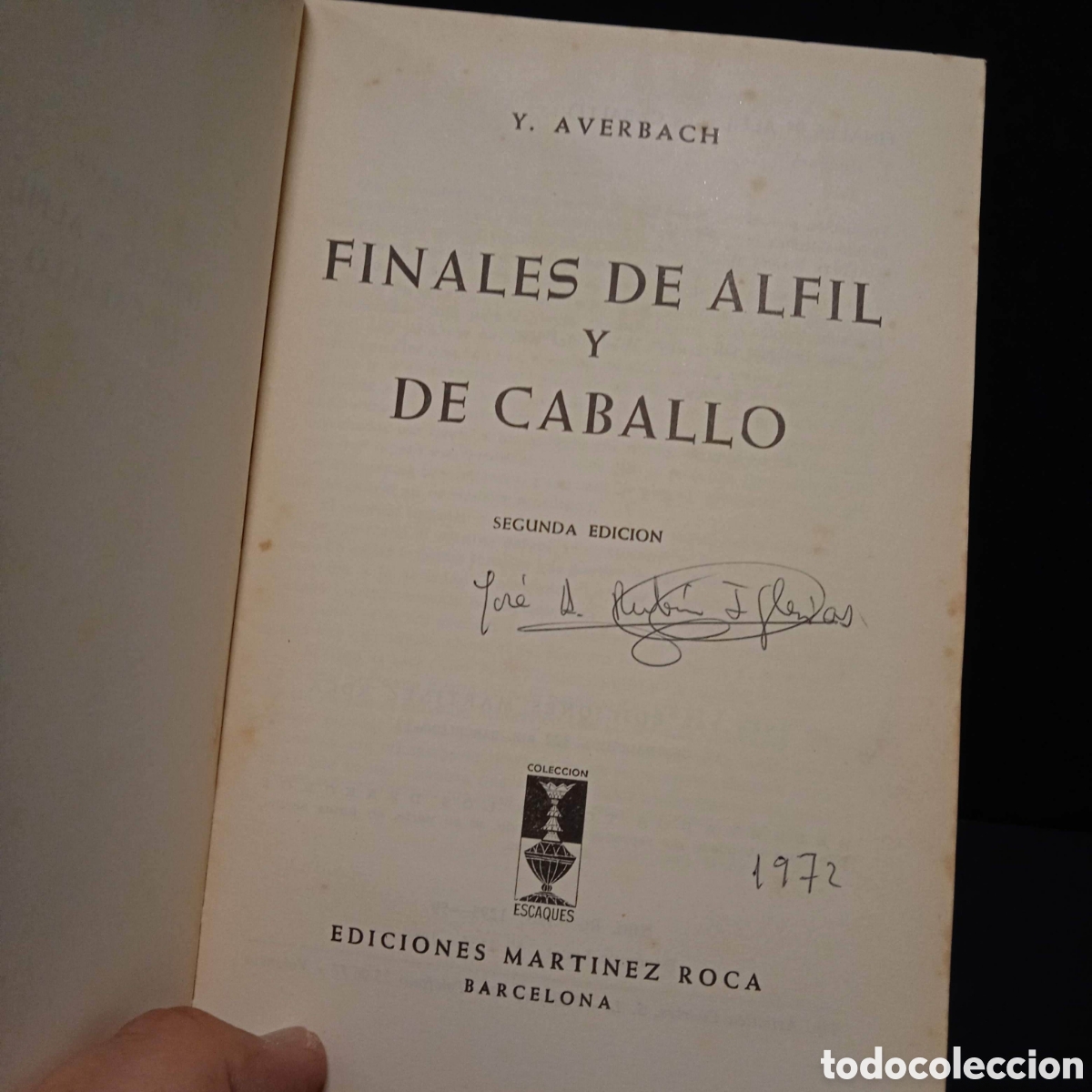 Coleccionismo deportivo: FINALES DE ALFIL Y DE CABALLO - Y AVERBACH - MART&Iacute;NEZ ROCA 1966 #EST - Foto 4