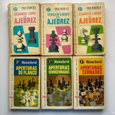 Coleccionismo deportivo: 6 LIBROS DE AJEDREZ, DE FRED REINFELD Y MÁXIMO BORRELL