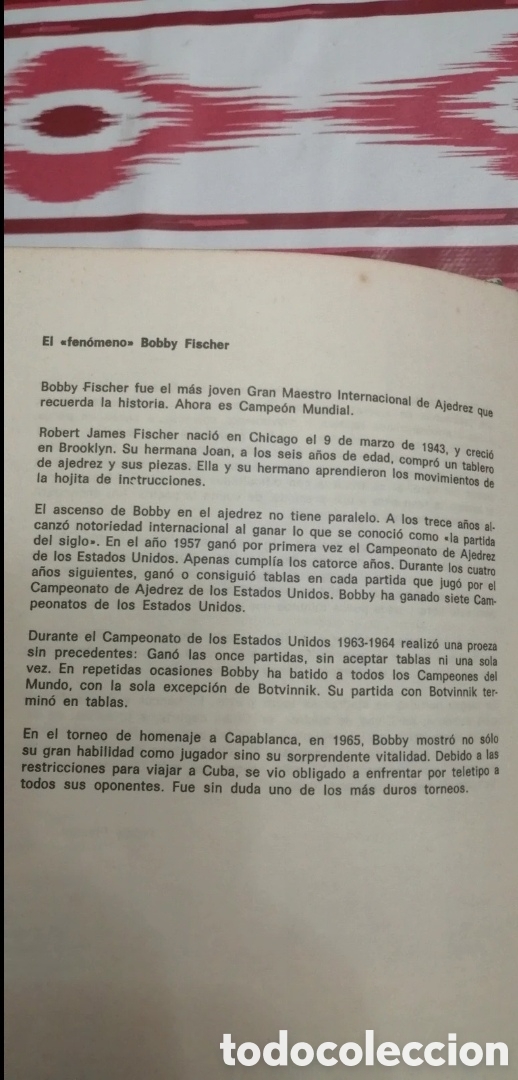 Coleccionismo deportivo: Fisher ense&ntilde;a Ajedrez - Foto 4
