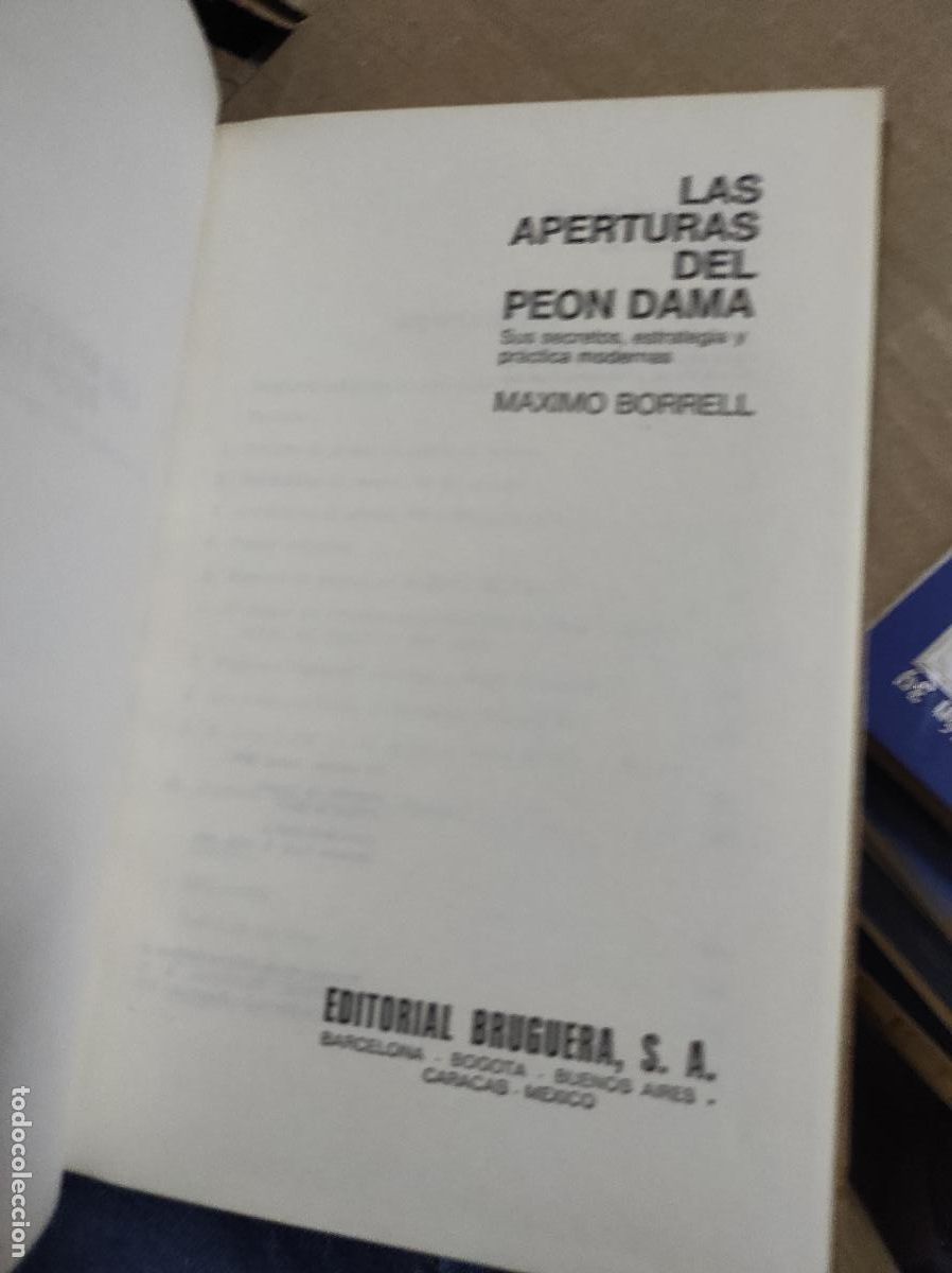 Coleccionismo deportivo: Las aperturas del peon dama - Maximo Borrell - Foto 2