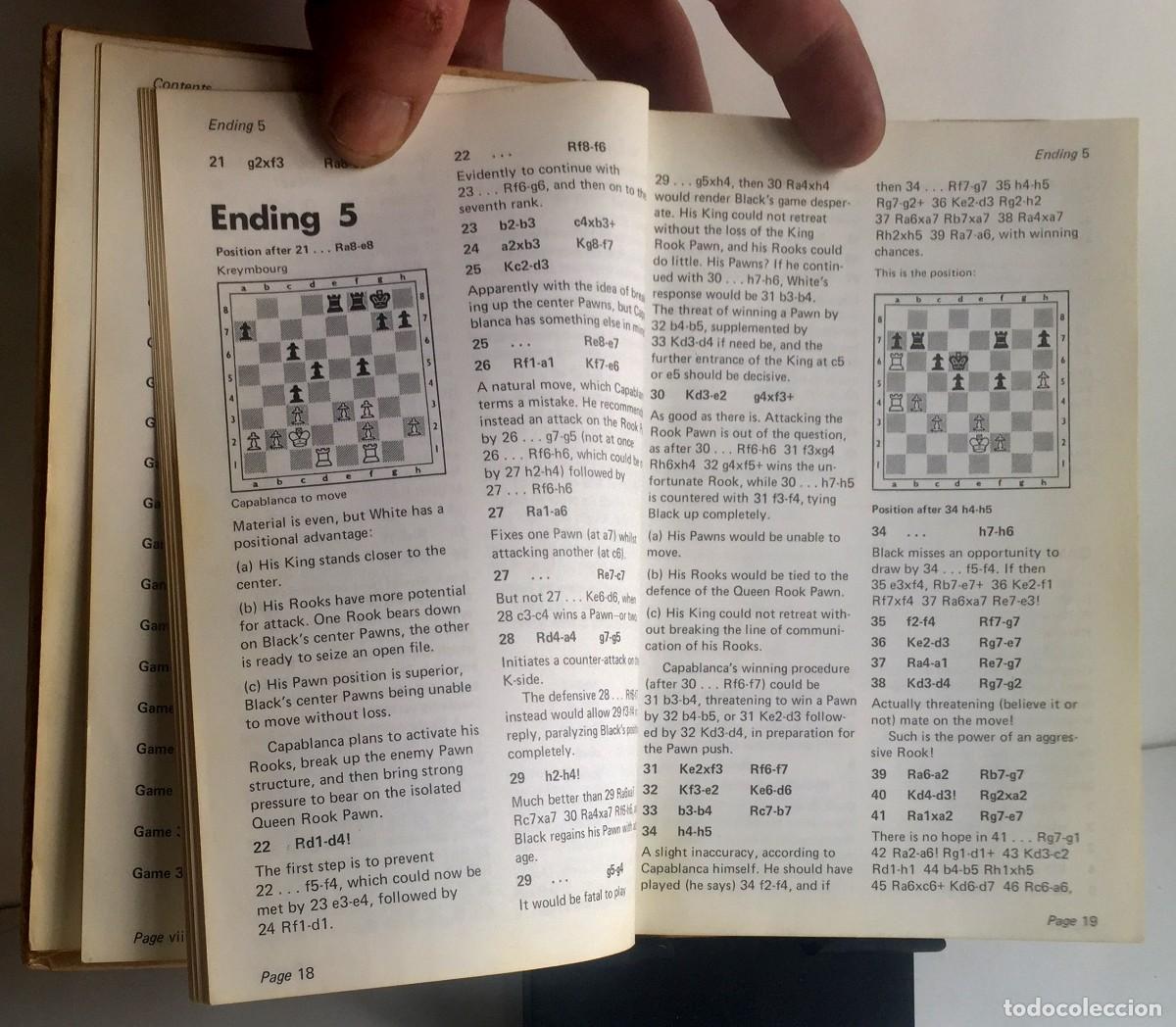 Coleccionismo deportivo: CAPABLANCA&acute;S BEST CHESS ENDINGS. Irving Chernev - Foto 9