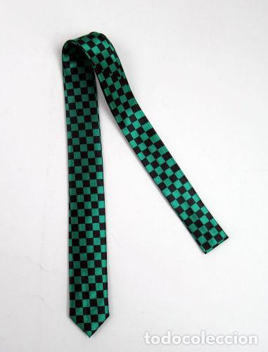 Coleccionismo deportivo: Chess. Corbata de ajedrez Green-Black - Foto 2