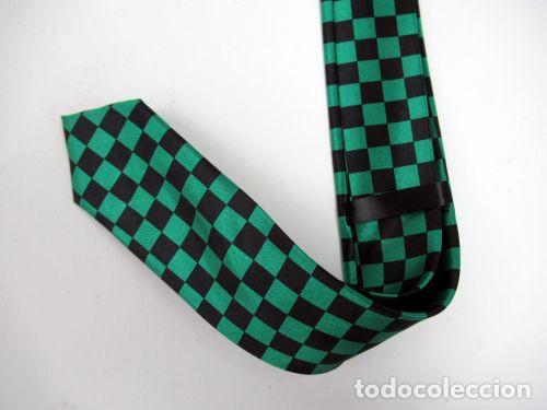 Coleccionismo deportivo: Chess. Corbata de ajedrez Green-Black - Foto 3