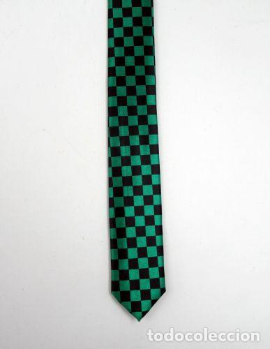 Coleccionismo deportivo: Chess. Corbata de ajedrez Green-Black - Foto 4