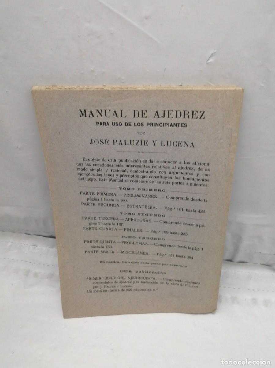 Coleccionismo deportivo: MANUAL DE AJEDREZ, Parte Cuarta: FINALES (Edici&oacute;n 1940 aprox.) - Foto 2