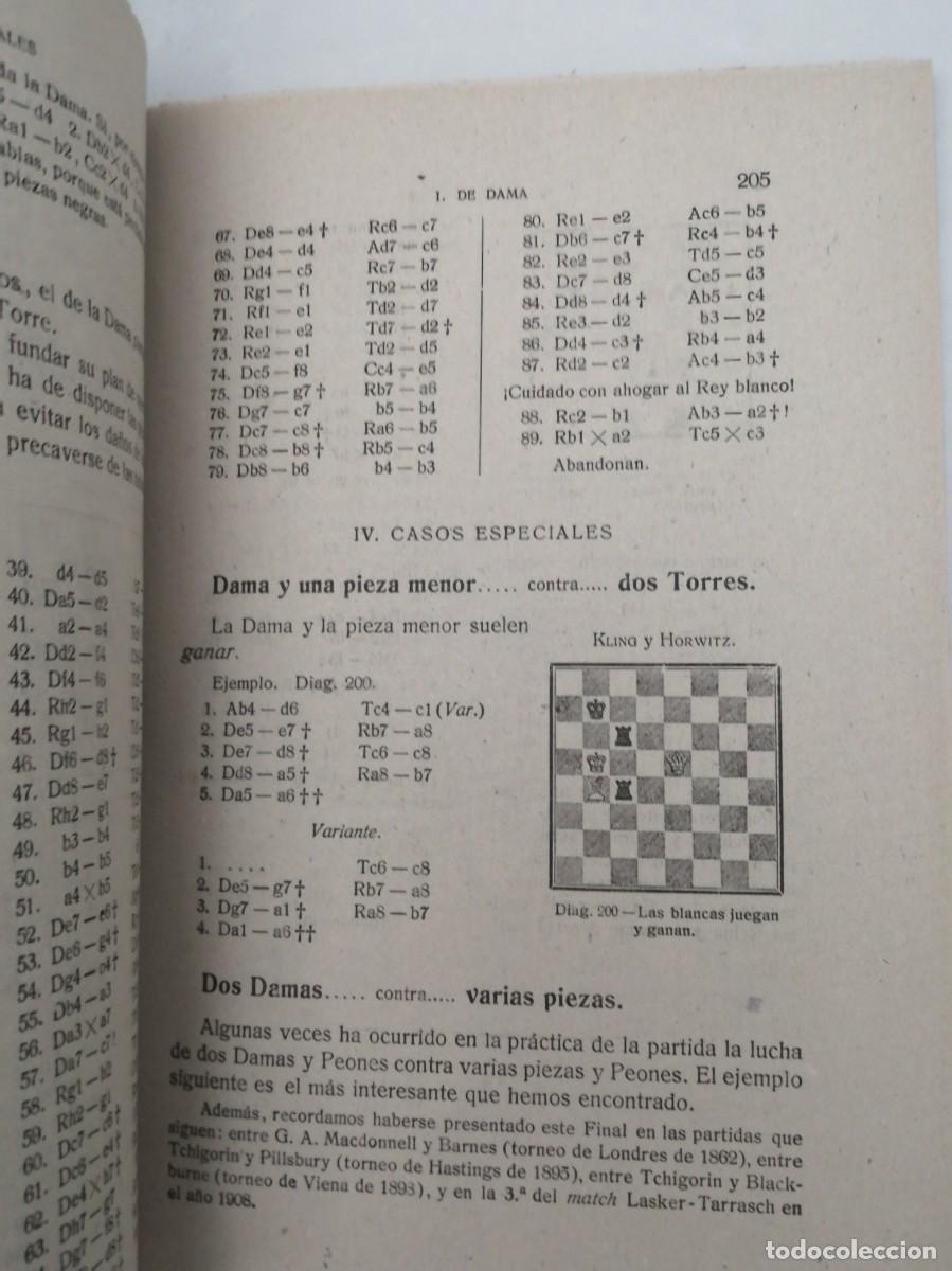 Coleccionismo deportivo: MANUAL DE AJEDREZ, Parte Cuarta: FINALES (Edici&oacute;n 1940 aprox.) - Foto 5