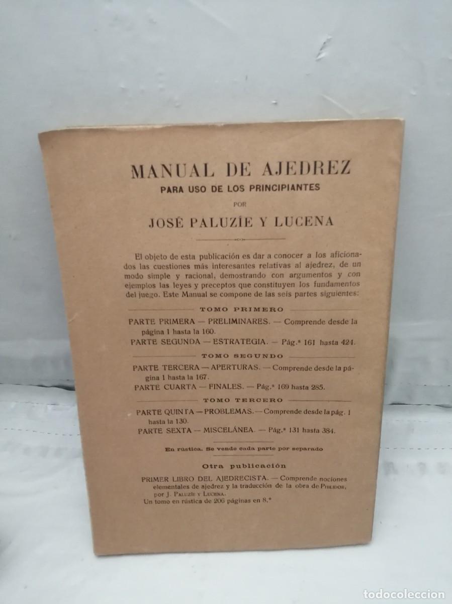 Coleccionismo deportivo: MANUAL DE AJEDREZ, Parte Sexta (&uacute;ltima): MISCEL&Aacute;NEA (Edici&oacute;n 1940 aprox.) - Foto 2