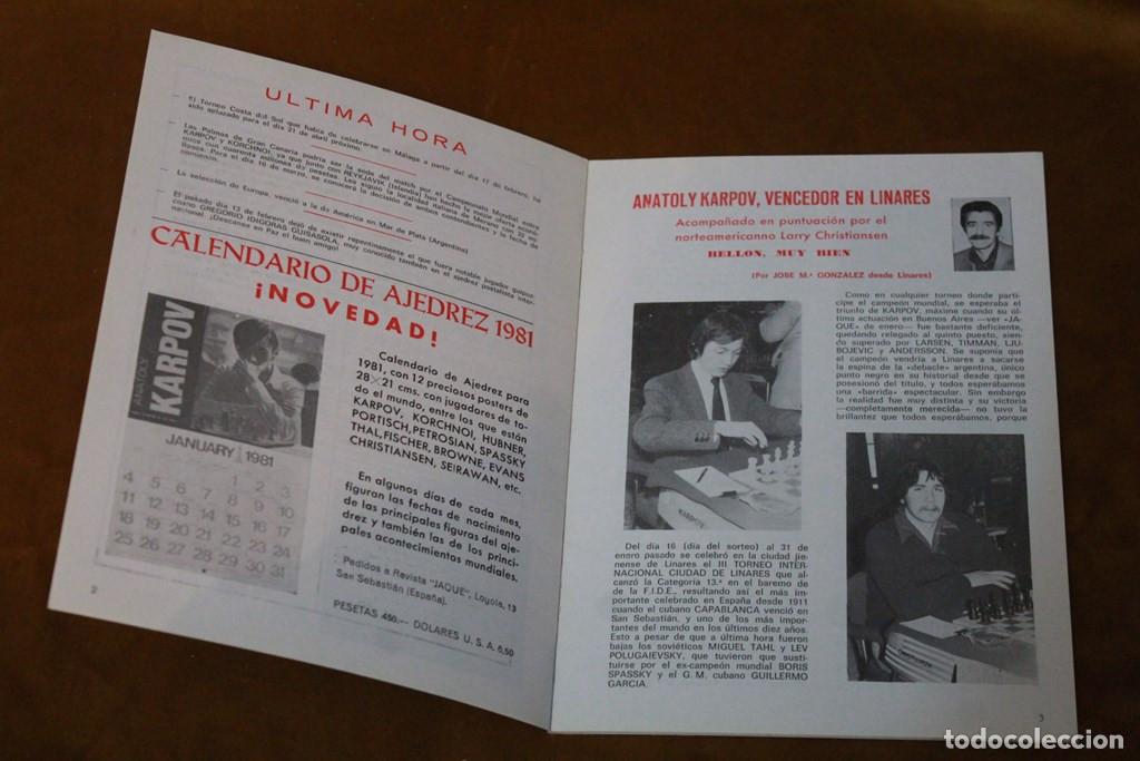 Coleccionismo deportivo: Revista de ajedrez Jaque. N&ordm; 111/ Marzo 1981. - Foto 2