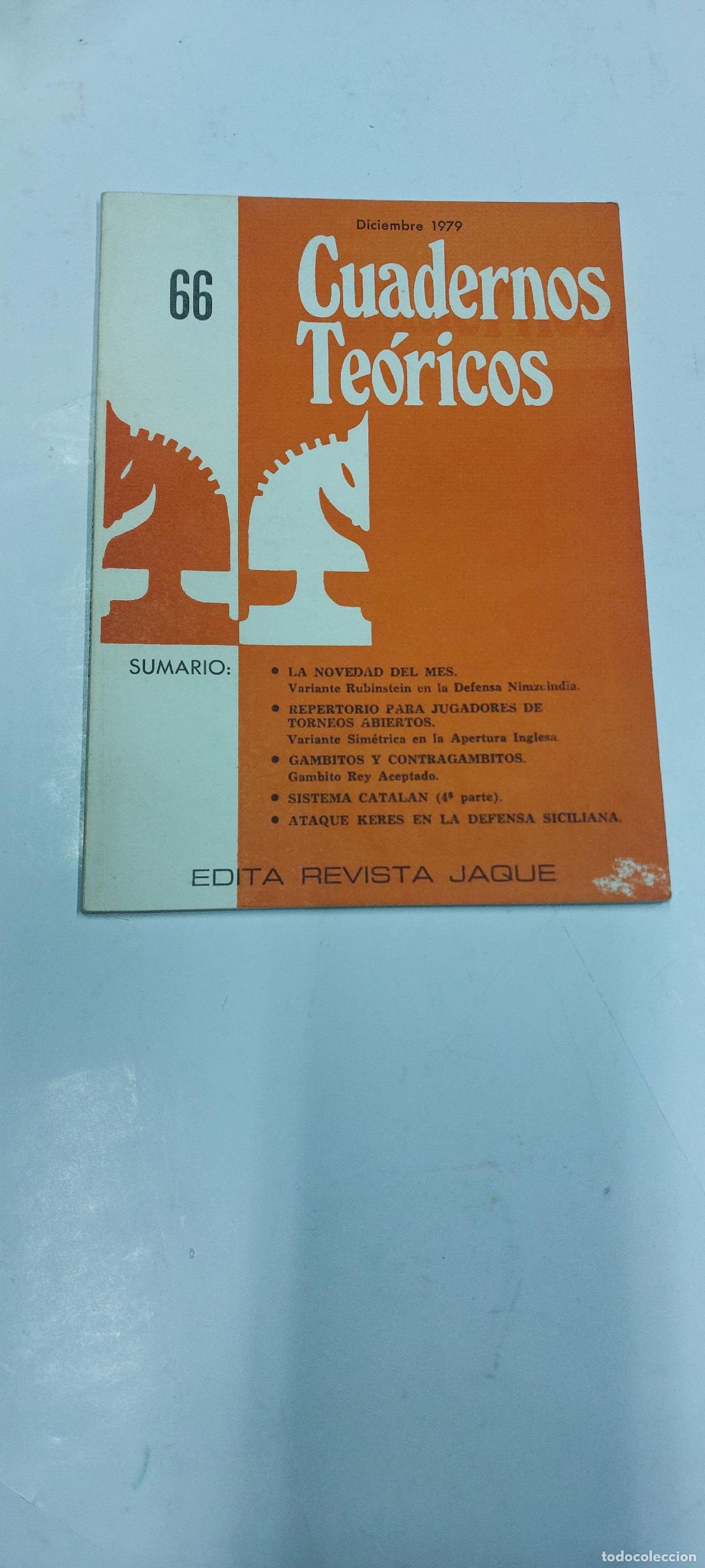 Coleccionismo deportivo: Cuaderno Te&oacute;rico N&ordm; 66 Revista Jaque EL DIFICILISIMO!! - Foto 1