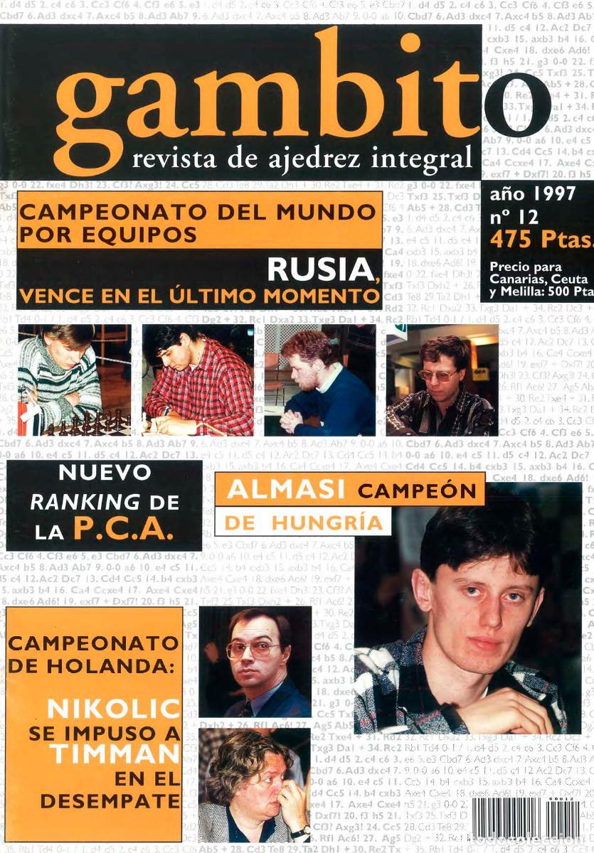 Coleccionismo deportivo: Ajedrez ; Revista Gambito n. 12 1997 - Foto 1