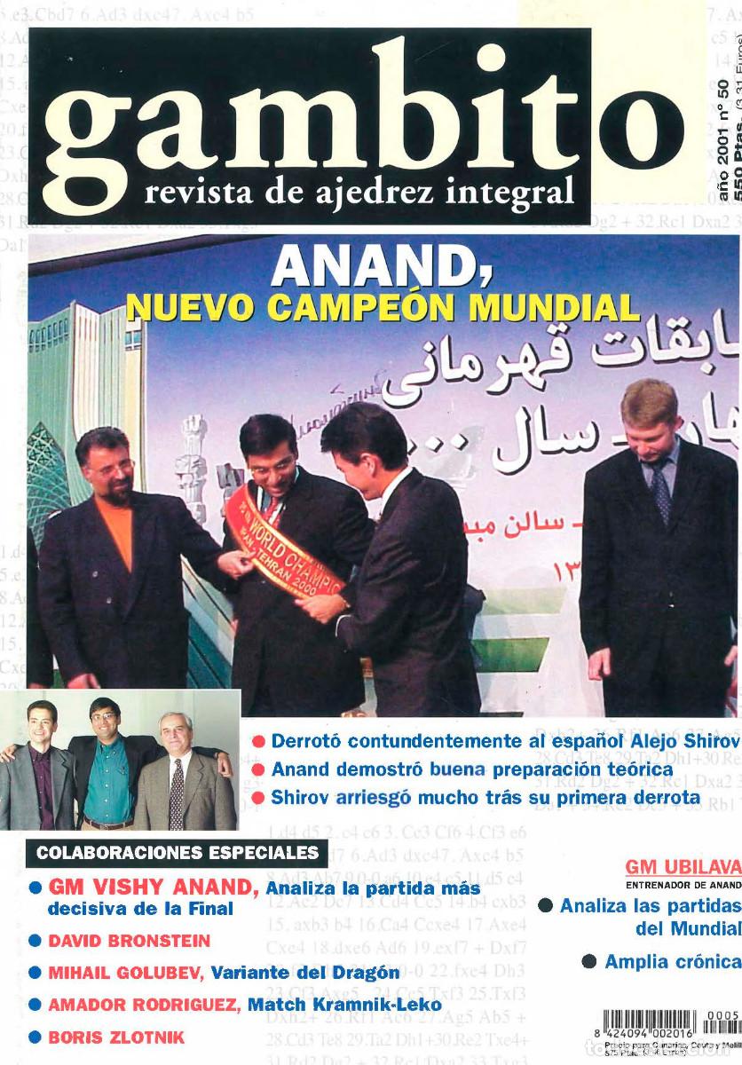 Coleccionismo deportivo: Ajedrez ; Revista Gambito n. 50 2001 - Foto 1